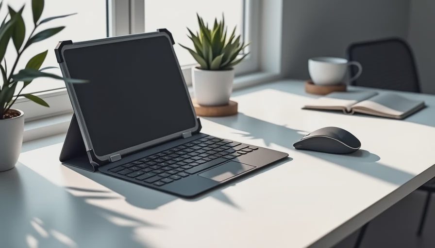 Visual context for ipad case with keyboard